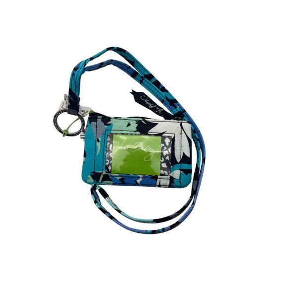 Vera Bradley Womens Zip ID Case & Lanyard Camofloral Key Ring & ID Clip 3296 - Picture 1 of 6